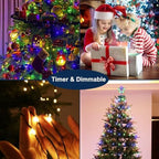 410LED Christmas Tree Lights with Star Topper, Christmas String Lights with Ring for Tree, 6.6FT x 16 Lines Fairy Twinkle Lights 8 Modes Timer Remote for Indoor Outdoor Xmas Tree Decor, Multicolor - Image 3