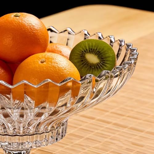 Extra Large Glass Fruit Bowl or Decorative Bowl, Center Bowl，Used for Kitchen Counter or Living Room Central Table Decoration (White) - Image 7
