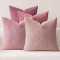 MIULEE Soft Corduroy Decorative Throw Pillow Covers Purple Pink 20x20 by MIULEE