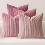 MIULEE Soft Corduroy Decorative Throw Pillow Covers Purple Pink 18x18 by MIULEE