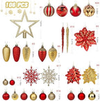 SHareconn 106 PCS Christmas Ball Ornaments for Christmas Tree Decorations - Image 2