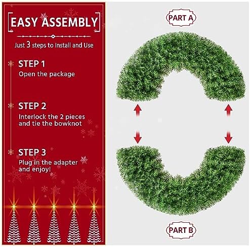 Yaheetech 48in Large Artificial Christmas Wreath - Image 6
