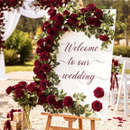 Auihiay 104PCS Burgundy Roses, Faux Roses, Artificial Flowers Roses - Image 2