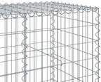 vidaXL Gabion Basket with Cover 255.9"x39.4"x39.4" Galvanized Iron - Image 4