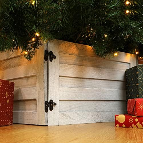 Macarrie Wood Christmas Tree Collar Box, Stand Cover, White, 26 x 12 Inch by Macarrie