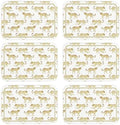 patdrea Designer Vintage French PVC Placemats Set of 6,12"x17"-Fromm C by patdrea