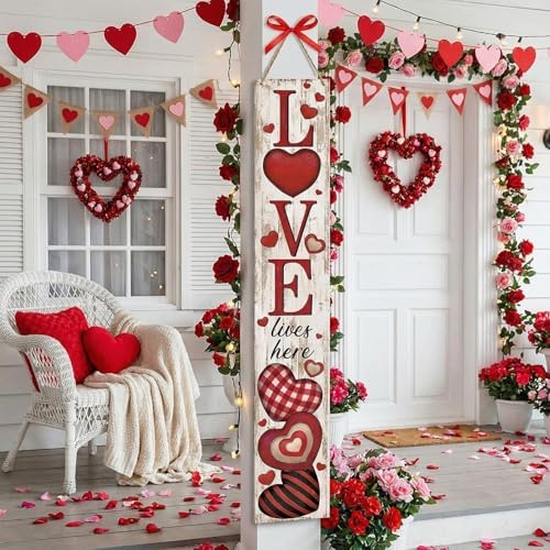 Porch Sign Welcome Wooden Front Porch Decor, Valentine's Day - Image 6