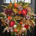 Fall Wreaths for Front Door 24 Inch Artificial Autumn Wreath Rustic Decor by wreathqueen
