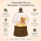 Cat Memorial Gifts for Loss of Cat Sympathy Gift, Snow Globe with Auto Swirling Glitter & 6H Timer, Battery or USB Powered, Cat Remembrance Gifts for Home Decor - Image 4