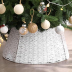 Poen Woven Rattan Christmas Tree Collar, White, 24 Inch by Poen