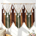 Large Macrame Wall Hanging Boho Brown Tassel Woven Tapestry Wall Art Decor by KHOYIME