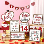 14 Pcs Halloween Tiered Tray Decor Set, Gnome Wood Table Signs (Heart) - Image 7