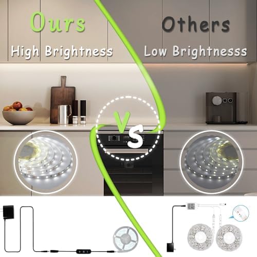 2 Set 20 FT Led Strip Lights for Bedroom Dimmable360 LEDs Rope Light Flexible Super Bright White Tape Lights for Ceiling Room Home Decor Luces LEDs （40FT） - Image 2