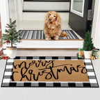 Tinideya 2 Pcs Merry Christmas Layered Doormat Set, 23.6" X 35.4" - Image 5