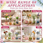 40 Pcs Colorful Glass Bud Vases for Wedding, Vintage Multicolor - Image 5