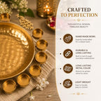 DIYANA IMPEX Urli Bowl for Diwali Decoration, Floating Flower Bowl, Decorative Bowl for Pooja, Festivals and Home Decor Christmas, Pooja, Festival, Wedding (Peacock) - Image 5
