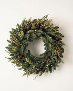 Balsam Hill Mountain Meadow Christmas Wreath - Premium True Needle Front Door Wreath with Natural Elements & Battery-Operated LED Clear Lights Available in 26" and 32" Sizes, 32" - Image 2