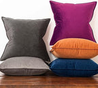 JUSPURBET 28x28 Velvet Throw Pillow Covers Set of 2 for Couch Bed Sofa,Ash - Image 2