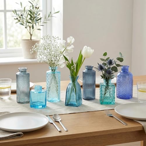 30 Pcs Blue Bud Vases Set,Baby Shower Decorations, Wedding Table Decor - Image 4
