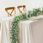 Fake Vines Eucalyptus Babys Breath Greenery Garland, 2PCS - Image 4