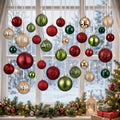 36 Pcs Christmas Balls Ornaments for Ceiling, Classic Color by Relaxgiant