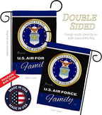 Air Force Proudly Family Garden Flag - Set with Stand Armed Forces USAF United State American Military Veteran Retire Official - House Banner Small Yard Gift Double-Sided Made In USA 13 X 18.5 - Image 3
