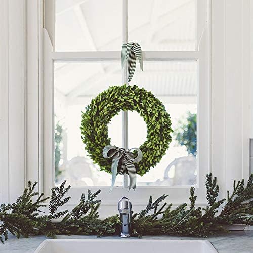 Boxwood Wreath 10 inch Preserved Nature Boxwood Wreath Home Decor Stay Fresh for Years Rustic Farmhouse Holiday Home Decor, Halloween Christmas Wreath - Image 4