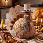 Kajaia Thanksgiving Turkey Decor for Table Centerpiece 7.1" Tall - Image 4