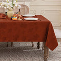 Softalker Fall Jacquard Rectangle Tablecloth, 60 x 144 Inch Rust by Softalker