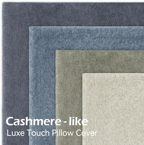 a moment Waterproof Throw Pillow Covers Set of 4,26x26 Inch Outdoor Stain Resistant Pet Friendly Pillowcases Cushion Covers for Patio Sofa and Living Room,Seaside Mist - Image 5