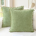 CaliTime Decorative Couch Throw Pillow Covers 22 X 22 Inches Sage by CaliTime