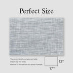 Placemats Set of 12 - Easy Clean Woven Vinyl Placemats for Dining Table, Indoor/Outdoor Place Mats, Washable PVC Table Mats（Gray） - Image 6