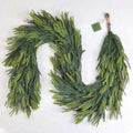 Christmas Decorations – 6FT Artificial Norfolk Pine Greenery Garland, Real Touch Christmas Garland for Mantel, Staircase, Fireplace, Front Door, Indoor & Outdoor Holiday Decor (1, 6FT) by QIANYUN