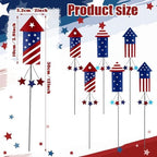 Pickmesh 6 Pcs Easter Outdoor Decorations Bunny Rabbit Yard Stake Metal - Image 2