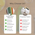 LFH Home Cotton Rich Cloth Salsa Napkin Set of 12 Washable Soft Durable Striped Table Napkins for Dining Wedding Daily Use Reusable Eco-Friendly Fabric Napkins (18x18)-Green Multi Thanks Giving - Image 6