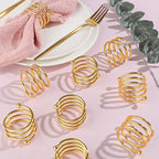 Napkin Rings Set of 24 Napkin Rings for Table Valentine's Day Wedding Christmas Decor (Gold, S) - Image 7