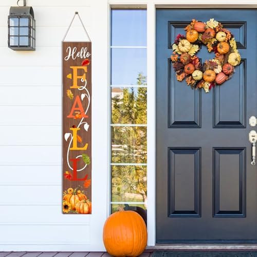 47" Double Side Fall Porch Sign Halloween Boo Porch Decor - Image 6
