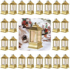 24 Pack Gold Mini Lanterns Decorative Indoor, for Wedding Decor by Staymoment