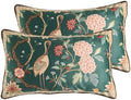 ISAENNE Designer French Velvet Throw Pillow Cover,Set of 2,20"x12"-Mitchell by Isaennehomedecoration