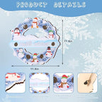 Geelin 12 Pcs Easter Seasonal Sign 12 Inch Hello Spring Door Decoration Rabbit Wood Wreath Holiday Wall Hanging Art for Easter 4th July Summer Outdoor Decor - Image 3