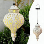 Moroccan Solar Lanterns Outdoor Waterproof Hanging Garden Decor by JOLUSIAGardenDecor