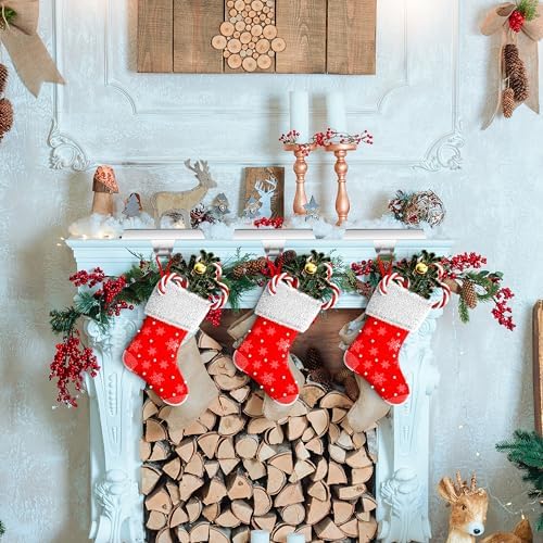 OCTERIC 5 Pcs Silver Christmas Metal Stocking Holders for Mantle, Heavy Duty Stocking Hangers Stocking Hook Xmas Ornaments for Counter Tables Window Fireplace Mantle Decoration - Image 6