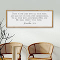 comurdyo Trust in the Lord With All Thine Heart Wall Decor 32"×12" Wood by comurdyo