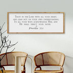 comurdyo Trust in the Lord With All Thine Heart Wall Decor 32"×12" Wood by comurdyo