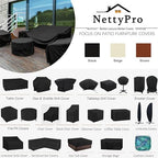 NettyPro Outdoor Cushion Storage Bags Water-Resistant for Patio Furniture Storage Cushion Christmas Tree Bag 7.5 Ft with Zipper and Handle, 50 x 15 x 25 Inch, Black - Image 7