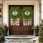 32" Large Cedar Norfolk Pine Wreath for Front Door, Faux Christmas Wreath - Image 4