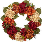 Fall Wreaths for Front Door 20 inch Autumn Wreath with Hydrangeas Berries by Oairse