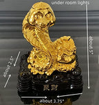 Betterdecor Gold Color Feng Shui 12 Chinese Zodiac Animal Statue Figurine Home Office Decoration and Gift for New Year Holidays and Birthday (Zodiac Snake) - Image 5