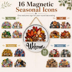 16 Pcs Interchangeable Welcome Sign for Front Door，2 SET - Image 2