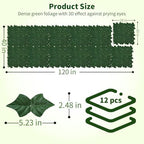 Artificial Ivy Privacy Fence Screen, 120 X 40 Inch（33.33 sq ft） UV-Anti Faux Hedge Panels Greenery Vines, Used for Indoor and Outdoor,Balcony, Garden Backdrop Decor, No Cable Tie (12 PCS) - Image 2